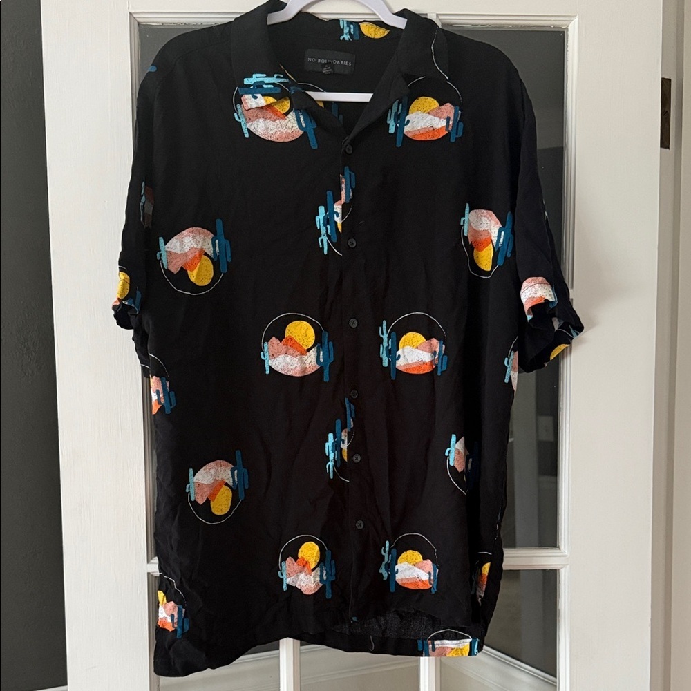 Cactus Black button up